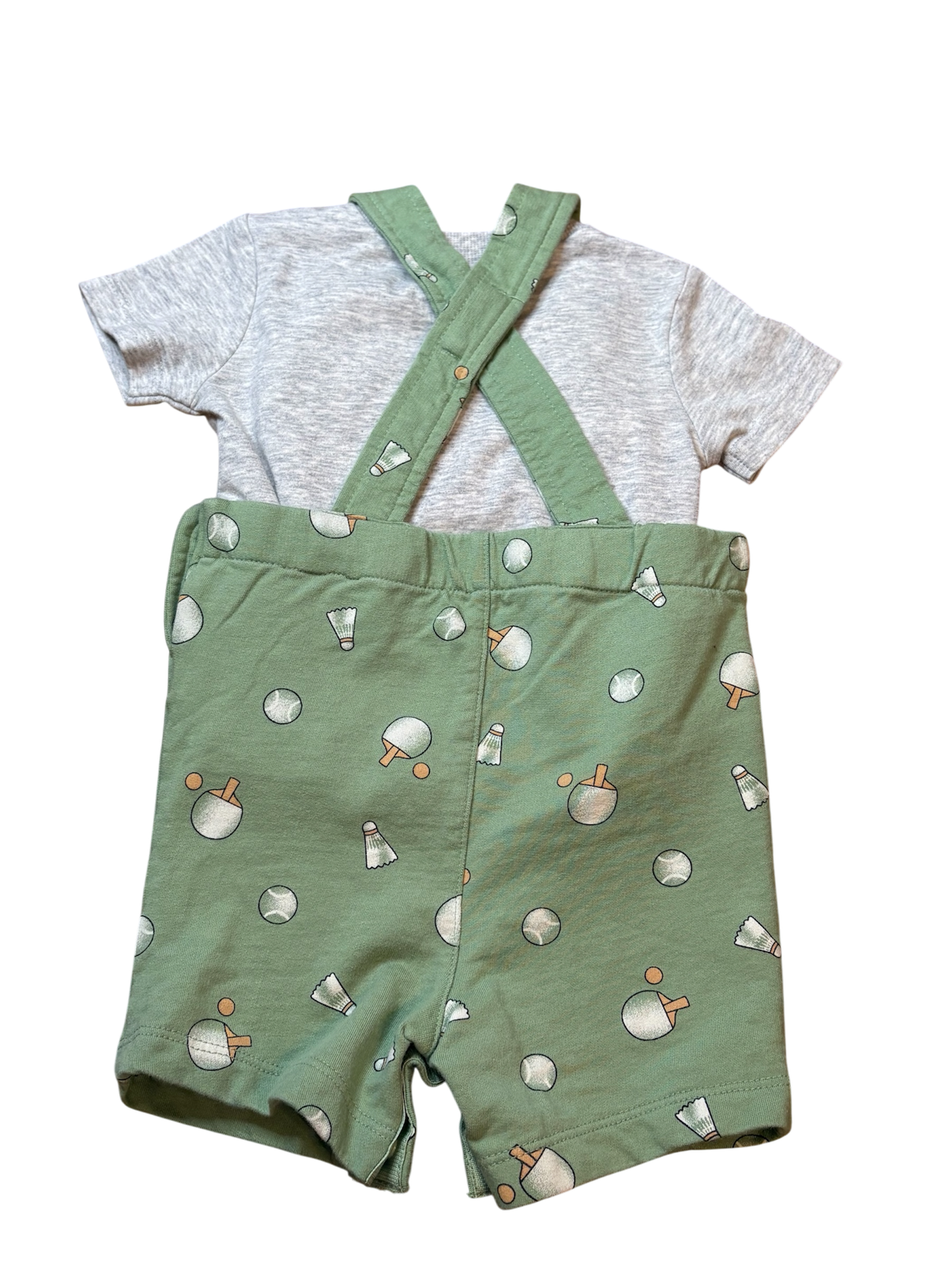 PEKKLE Ensemble salopette short 6 mois