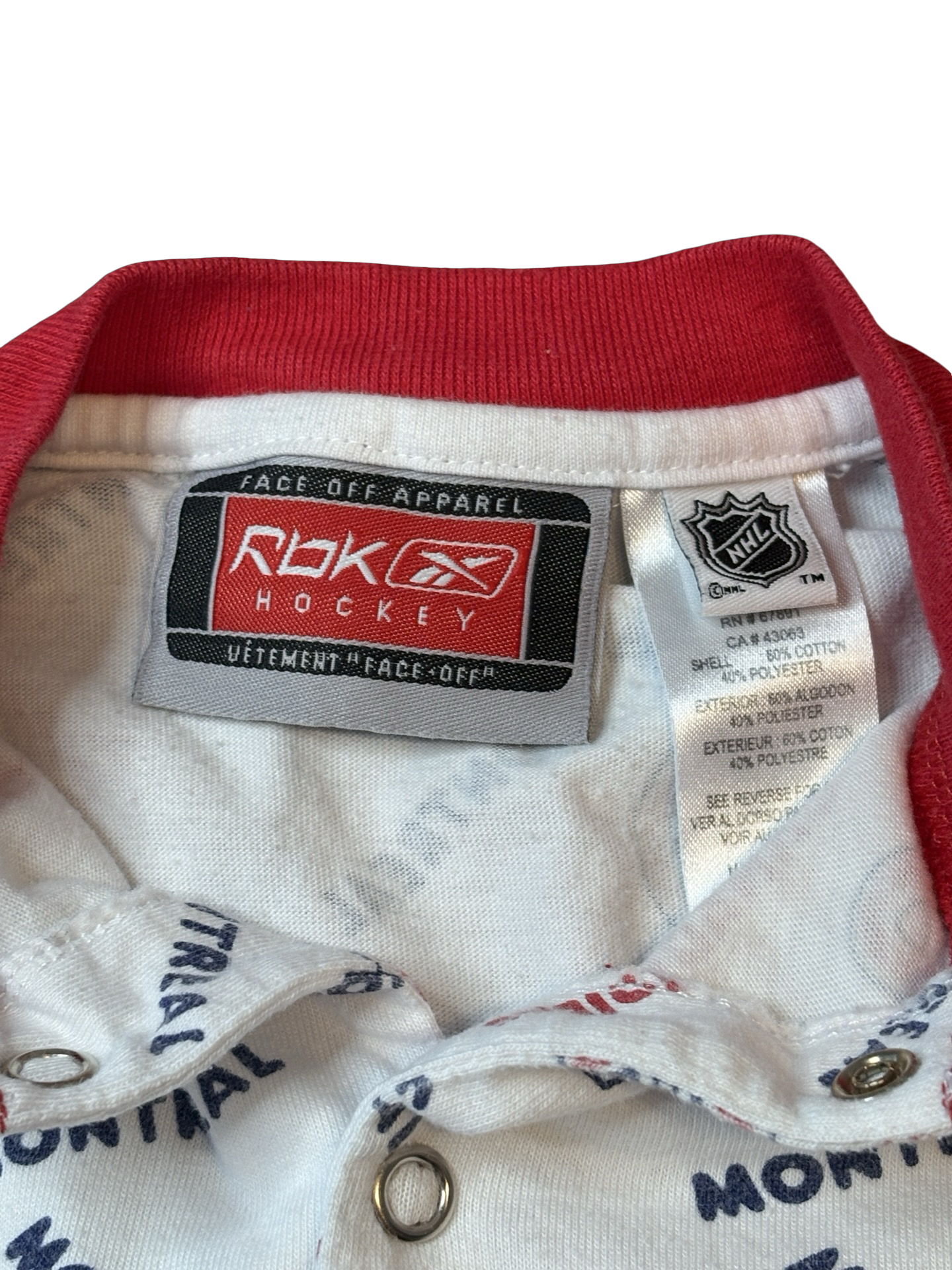 REBOOK X CANADIENS Pyjama 6-9 mois