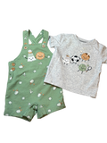 PEKKLE Ensemble salopette short 6 mois
