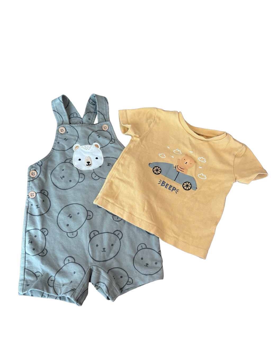 PEKKLE Ensemble salopette short 9 mois