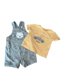 PEKKLE Ensemble salopette short 9 mois