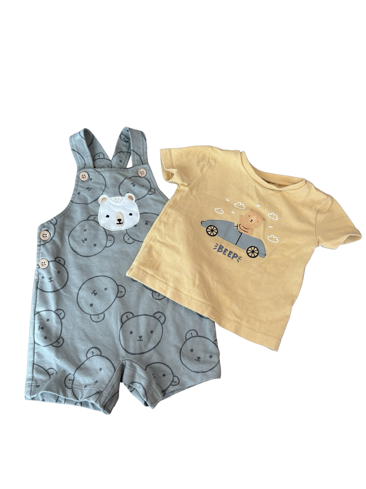 PEKKLE Ensemble salopette short 9 mois